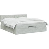  Krevet od pjene s madracem i LED-om Svjetlosiva 180 x 200 cm - Svjetlosiva 180 x 200 cm Dizajn s rombovima | shoptok.hr