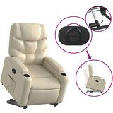 vidaXL Naslonjač na podizanje od umjetne kože krem | shoptok.hr