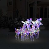 vidaXL Božićni sobovi 6 kom višebojni 160 LED žarulja akrilni | shoptok.hr