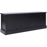 The Living Store ormarić crni 108 x 30 x 40 cm od masivnog drva paulovnije | shoptok.hr