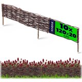 KADAX Vrtna palisadna ograja iz pletenega materiala, 120x20 cm, komplet 10 kosov, (5000358166) Cene