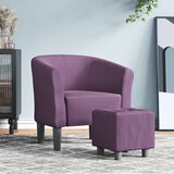  The Living Store Fotelj s stolčkom za noge vijolično blago - Fotelj, (21449286) | Shoptok.si