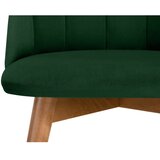  Trpezarijska stolica BAKERI 86x48 cm tamno zelena/svetli hrast | Eponuda.com