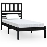 Maison Chic Posteljni okvir - Enojna postelja - Postelja za odrasle črn 75x190 cm trdna borovina-J13917, (21777034) | Shoptok.si