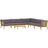  6 Komad Jedinične vrtne Pallet sofe Čvrsto drvo akacije | shoptok.hr