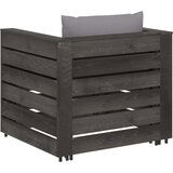  2-dijelna vrtna garnitura s jastucima sivo impregnirano drvo | shoptok.hr