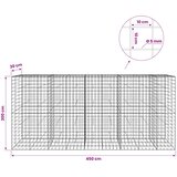  Gabion s žicom debljine 5 mm i mrežom 10x10 cm 450x30x200 cm | shoptok.hr