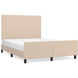 Maison Chic Posteljni okvir - Dvoposteljna postelja - Zakonska postelja z vzglavjem kapučino 140x190 cm umetno usnje-J16222, (21768457) | Shoptok.si