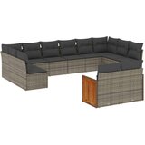  11-dijelni set vrtnih sofa od poliratana s jastucima sivi | shoptok.hr