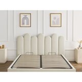 Bobochic Paris Bež oblazinjena zakonska postelja s prostorom za shranjevanje z letvenim dnom 160x200 cm Badja – | Shoptok.si