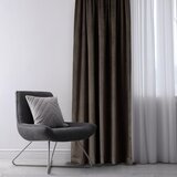 Restilo Rjava žametna zavesa za delno zatemnitev 140x270 cm Eyelets – | Shoptok.si