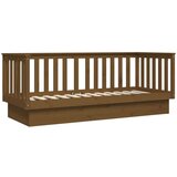  Dnevna postelja medeno rjava 90x190 cm trdna borovina, (20724334) | Shoptok.si