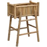  Vrtni saksija s držačem Prirodna 50 x 38 x 74 cm Bambus | shoptok.hr