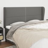  Uzglavlje s ušima tamnosivo 183x23x118/128 cm od tkanine | shoptok.hr