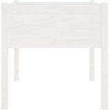  Vrtne sadilice 2 kom bijele 70 x 70 x 70 cm od masivne borovine | shoptok.hr