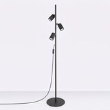 Sollux Črna aluminijasta stoječa svetilka z upogljivo konstrukcijo (višina 155 cm) Gleam – | Shoptok.si