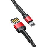 Baseus usb kabal cafule usb na lightning 1m 2,4A crveno-crni double side usb Cene