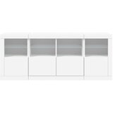 Komoda s LED svjetlima bijela 163 x 37 x 67 cm | shoptok.hr