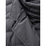 Ombre Men's quilted jacket with jacket cut - graphite | ePonuda.com