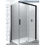 Copen tuš kabina alpha, crno prozirno staklo 8mm, crni ram, 140x90x200cm | Eponuda.com