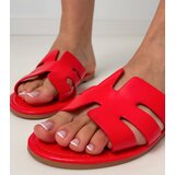 Gemre Red flip-flops adorned with cutouts Ragos | Shoptok.si