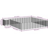 Kavez za pse crni 31,46 m² čelični | shoptok.hr