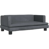 vidaXL Krevet za pse tamnosivi 80 x 45 x 30 cm baršunasti | shoptok.hr