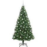 vidaXL Umestno božično drevo Zelena 210 cm PVC, jeklo in plastika | Shoptok.si