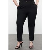 Trendyol curve black carrot high waist polyviscon woven plus size trousers | ePonuda.com