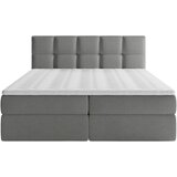 MID.YOU POSTELJA Z VZMETNICO 160 cm x 200 cm , les, tekstil, leseni material siva | Shoptok.si