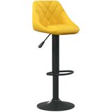 vidaXL Barski stolček gorčično rumen žamet | Shoptok.si