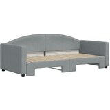  Dnevni krevet na razvlačenje svjetlosivi 90 x 190 cm od tkanine | shoptok.hr