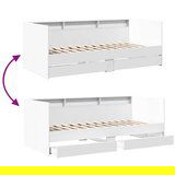  Dnevni krevet s ladicama bijeli 90 x 190 cm konstruirano drvo | shoptok.hr