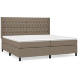 vidaXL Box spring postelja z vzmetnico taupe 200x200 cm blago, (20761106) Cene