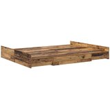  Krevet s ladicama Staro drvo 140 x 190 cm Konstruirano drvo | shoptok.hr