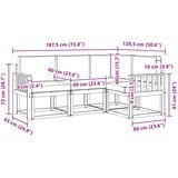  Set vanjskih sofa 4 pcs Bijela i krem | shoptok.hr
