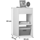 MID.YOU NOČNA OMARICA, bela | Shoptok.si