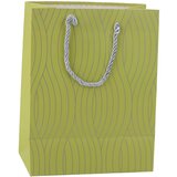  Paper Gift Bag Silver Wavy Lines 23 x 18 x 10.5 cm | shoptok.hr