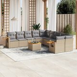 vidaXL 11-dijelni set vrtnih sofa od poliratana s jastucima bež | shoptok.hr