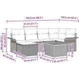  set vrtnog kavča s blazinami, črn, poli ratan, (22093382) | Shoptok.si