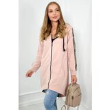 Kesi Sweatshirt with zip at the back dark powdered pink | Shoptok.si