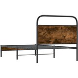  Okvir kreveta bez madraca dimljena boja hrasta 100x190cm drveni | shoptok.hr