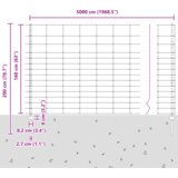 vidaXL Ograje 22 kos U-Channel 160 cm Pocinkano jeklo | Shoptok.si