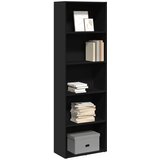 Furnova Knjižna omara črna 60x30x189 cm inženirski les, (21932289) | Shoptok.si