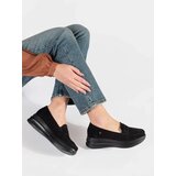 GOODIN Suede loafers with a thick sole black | shoptok.hr