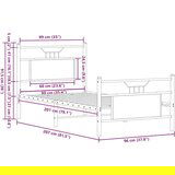 vidaXL Posteljni okvir brez vzmetnice hrast 90x200 cm inženirski les | Shoptok.si