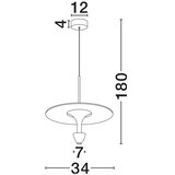 Nova Luce Mat crna LED viseća svjetiljka aluminijska ø 34 cm Topio – | shoptok.hr