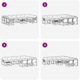  Set vanjskih sofa 11 kom. Bijela i bež | shoptok.hr