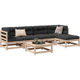 vidaXL 6-dijelni set vrtnih sofa od masivne borovine s jastucima Cijene