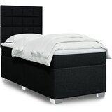 vidaXL Box spring postelja z vzmetnico črna 100x200 cm blago | Shoptok.si